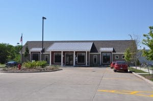 Building and parking lot.